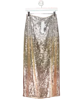 Topshop Metallic Ombre Sequin Maxi Skirt UK 8