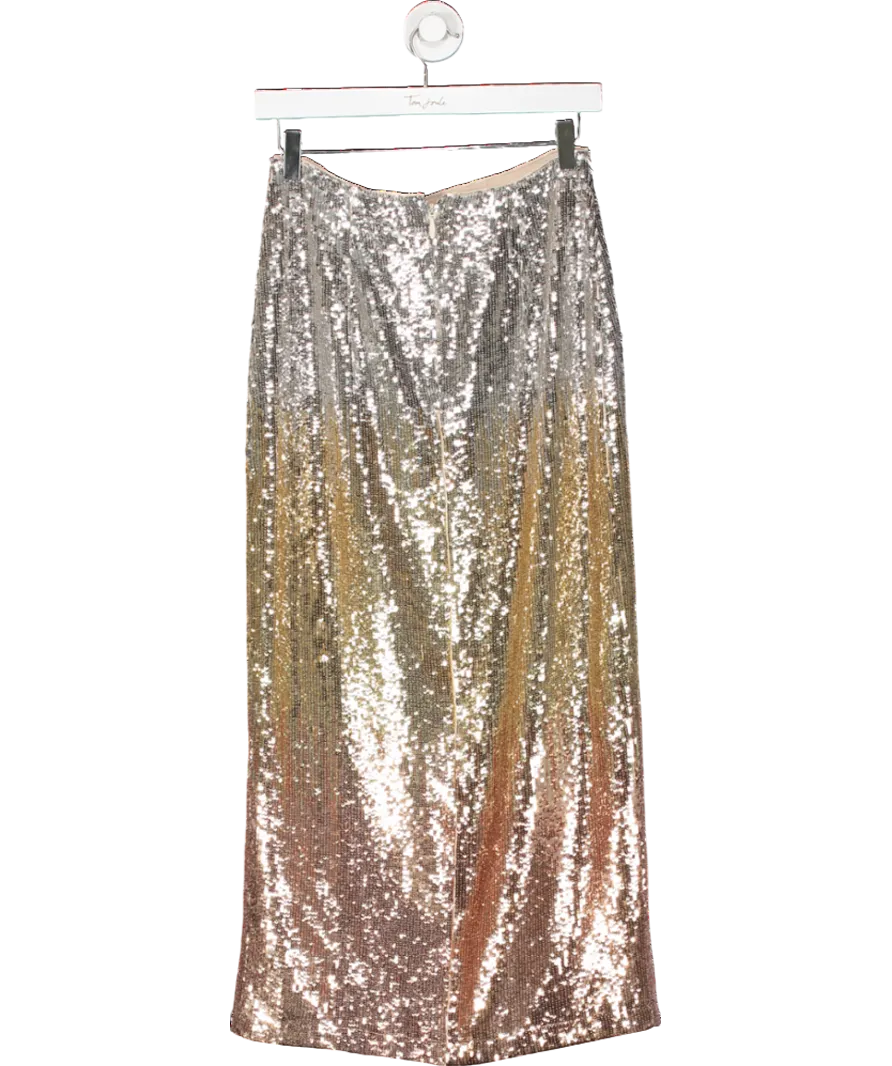 Topshop Metallic Ombre Sequin Maxi Skirt UK 8