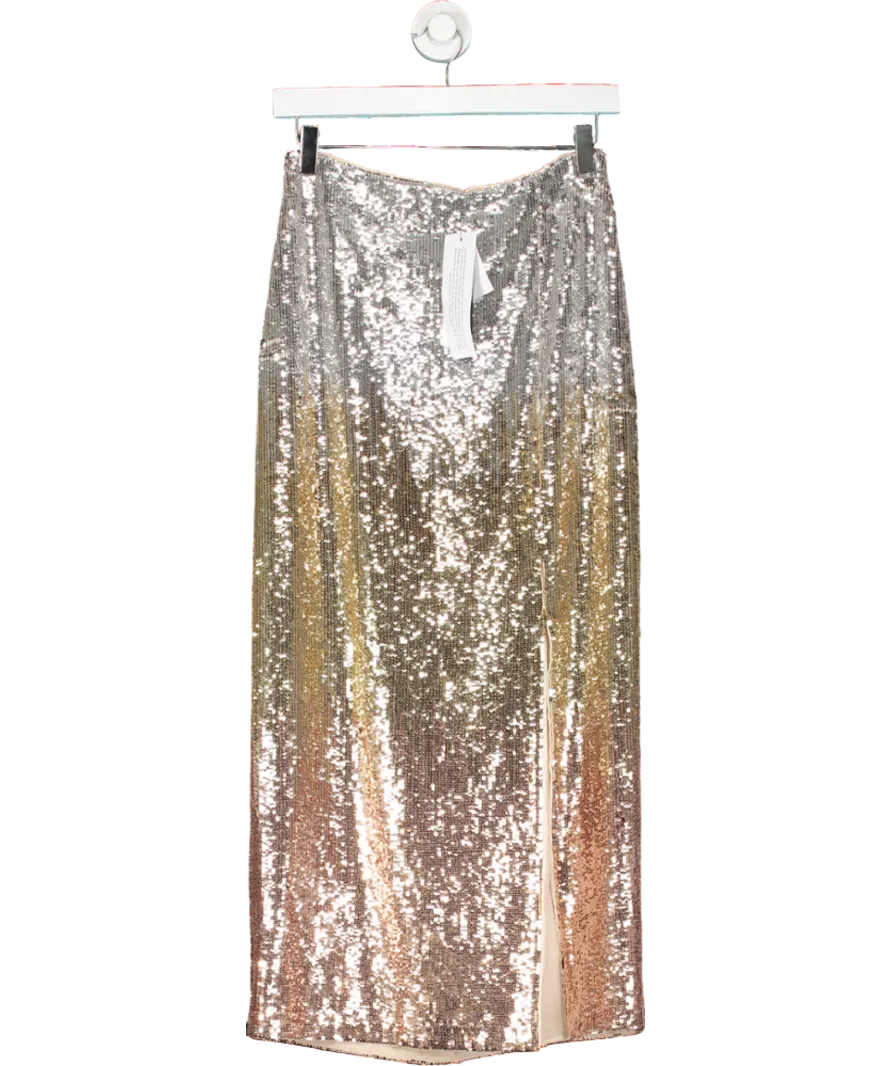 Topshop Metallic Ombre Sequin Maxi Skirt UK 8