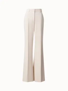 Wide Straight Cotton Wool Gabardine Pants