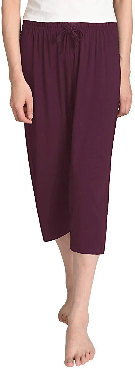 Women's Knit Bamboo Viscose Capri Pants