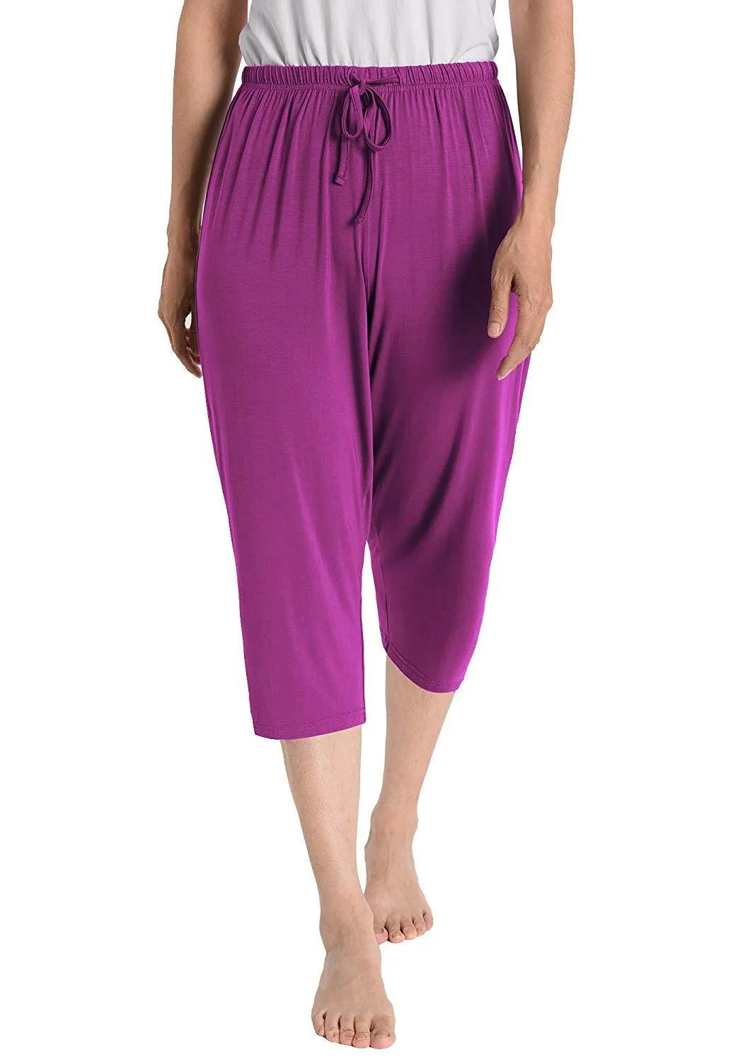Women's Knit Bamboo Viscose Capri Pants