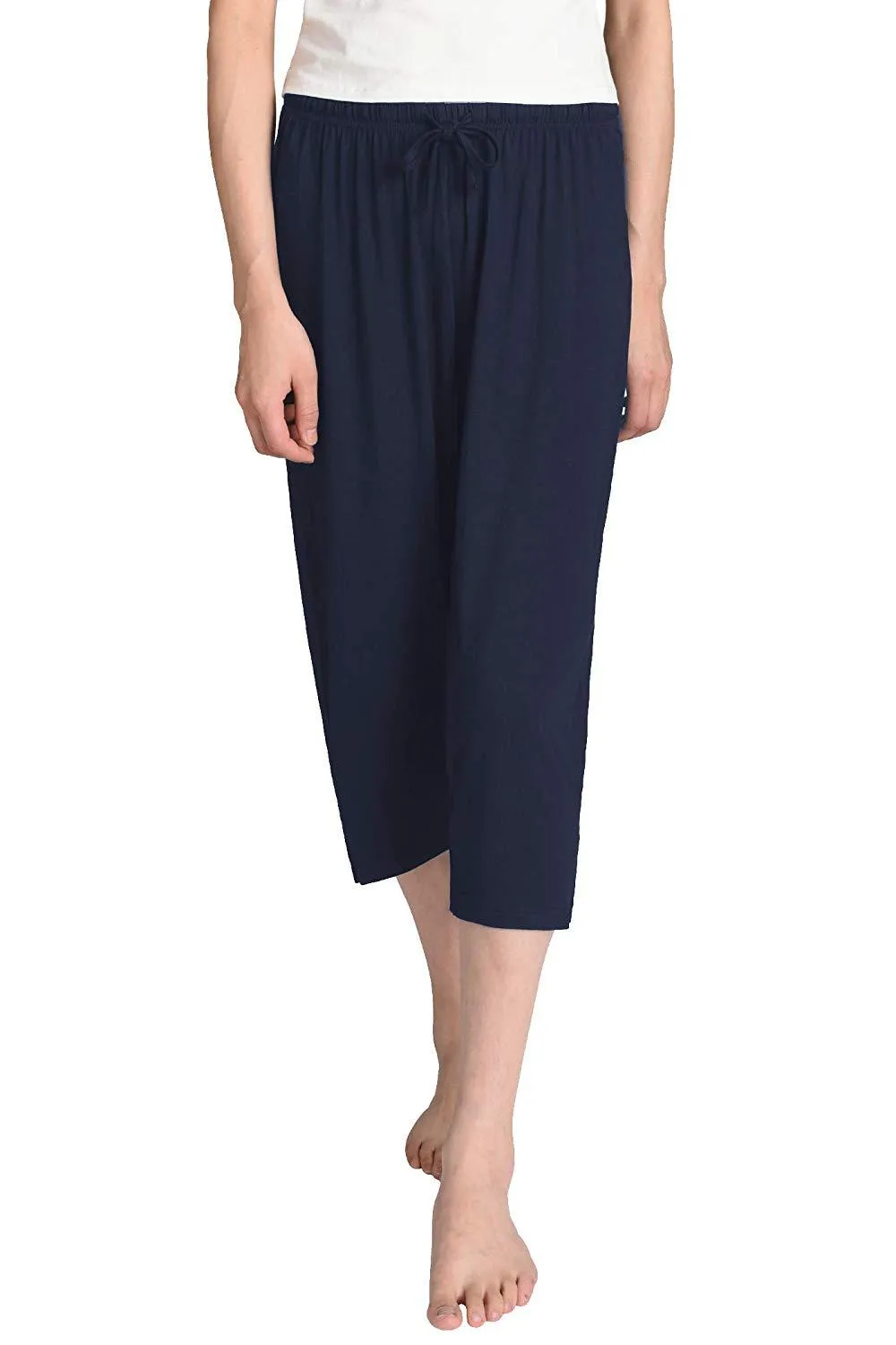 Women's Knit Bamboo Viscose Capri Pants
