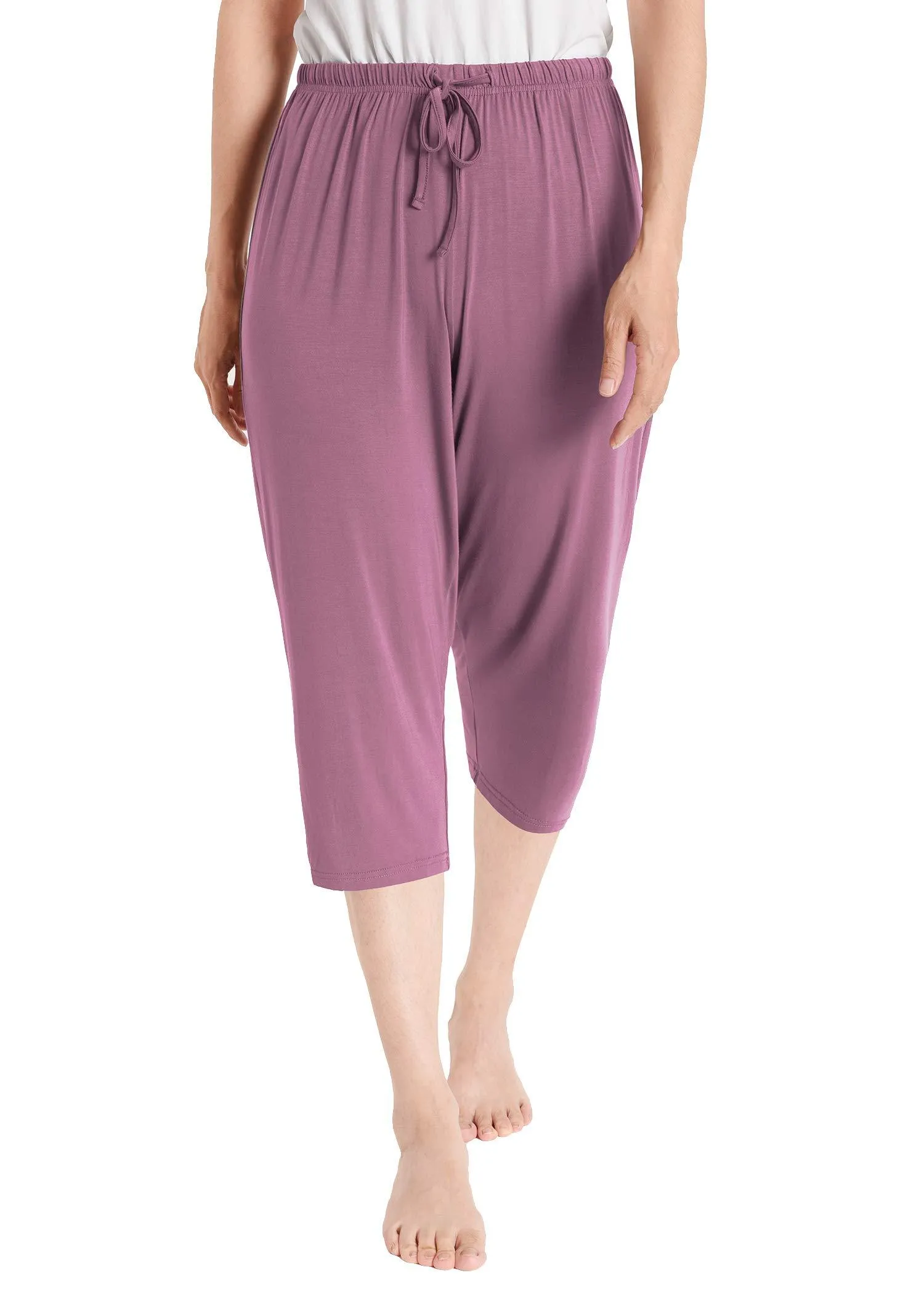 Women's Knit Bamboo Viscose Capri Pants