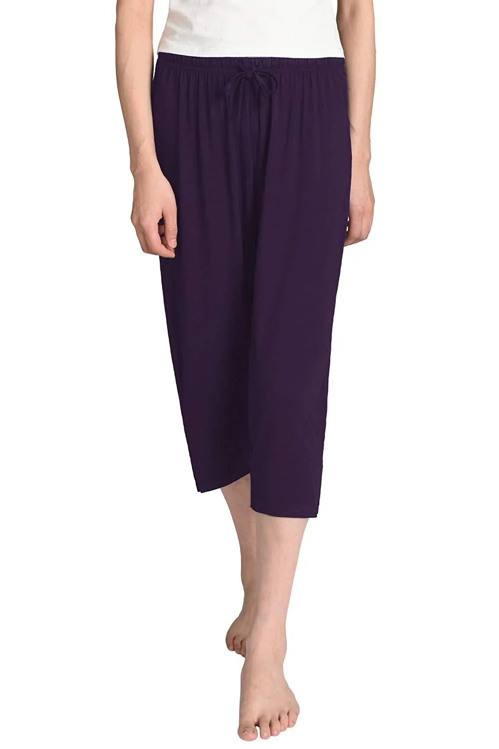 Women's Knit Bamboo Viscose Capri Pants