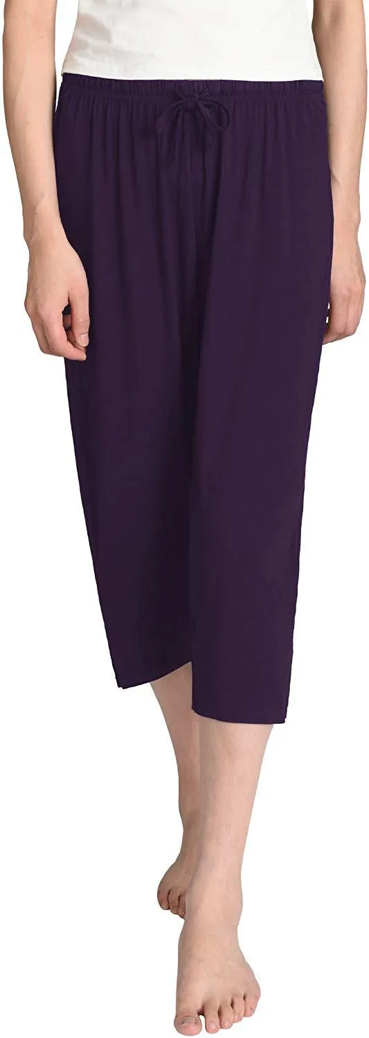 Women's Knit Bamboo Viscose Capri Pants