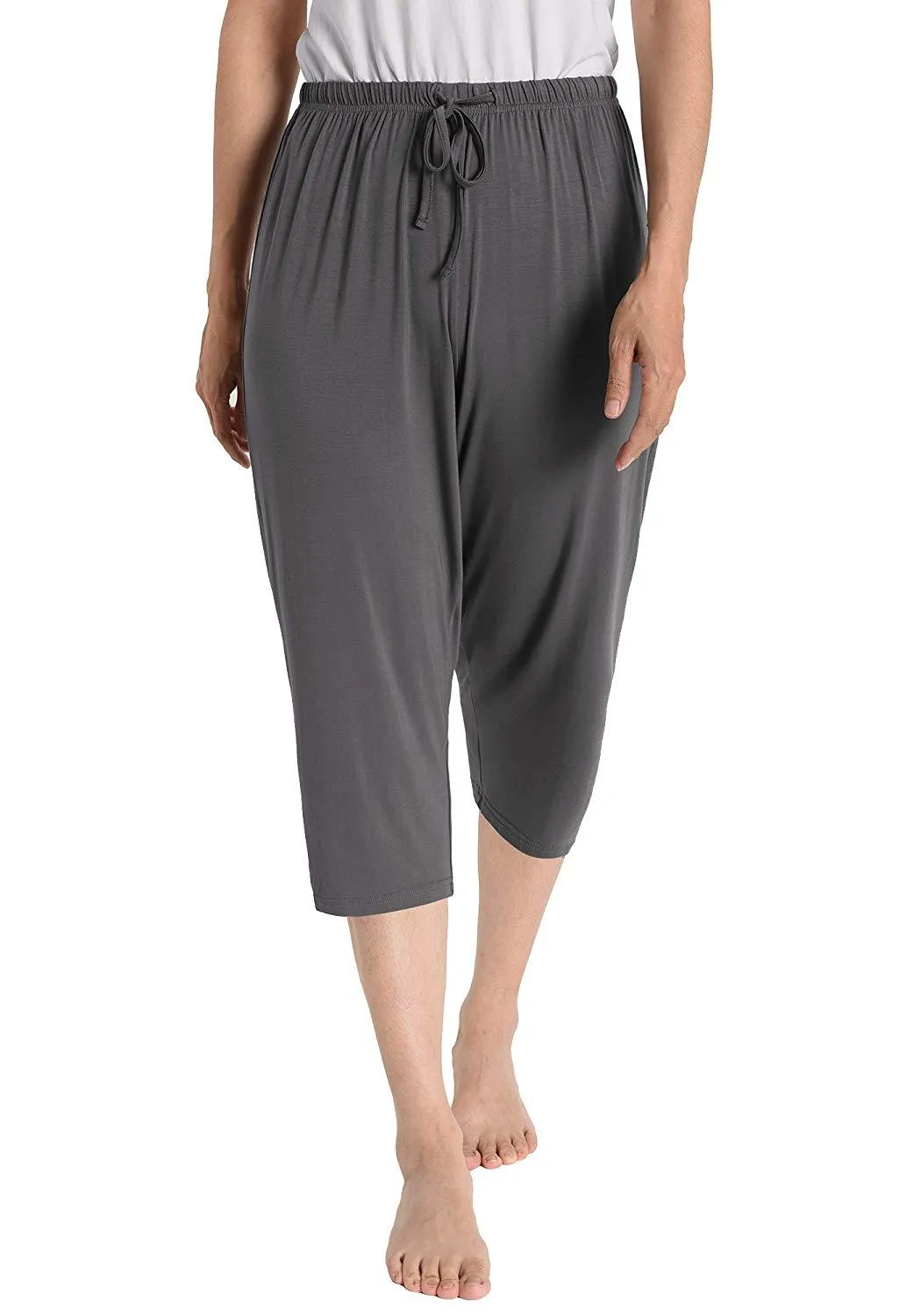 Women's Knit Bamboo Viscose Capri Pants