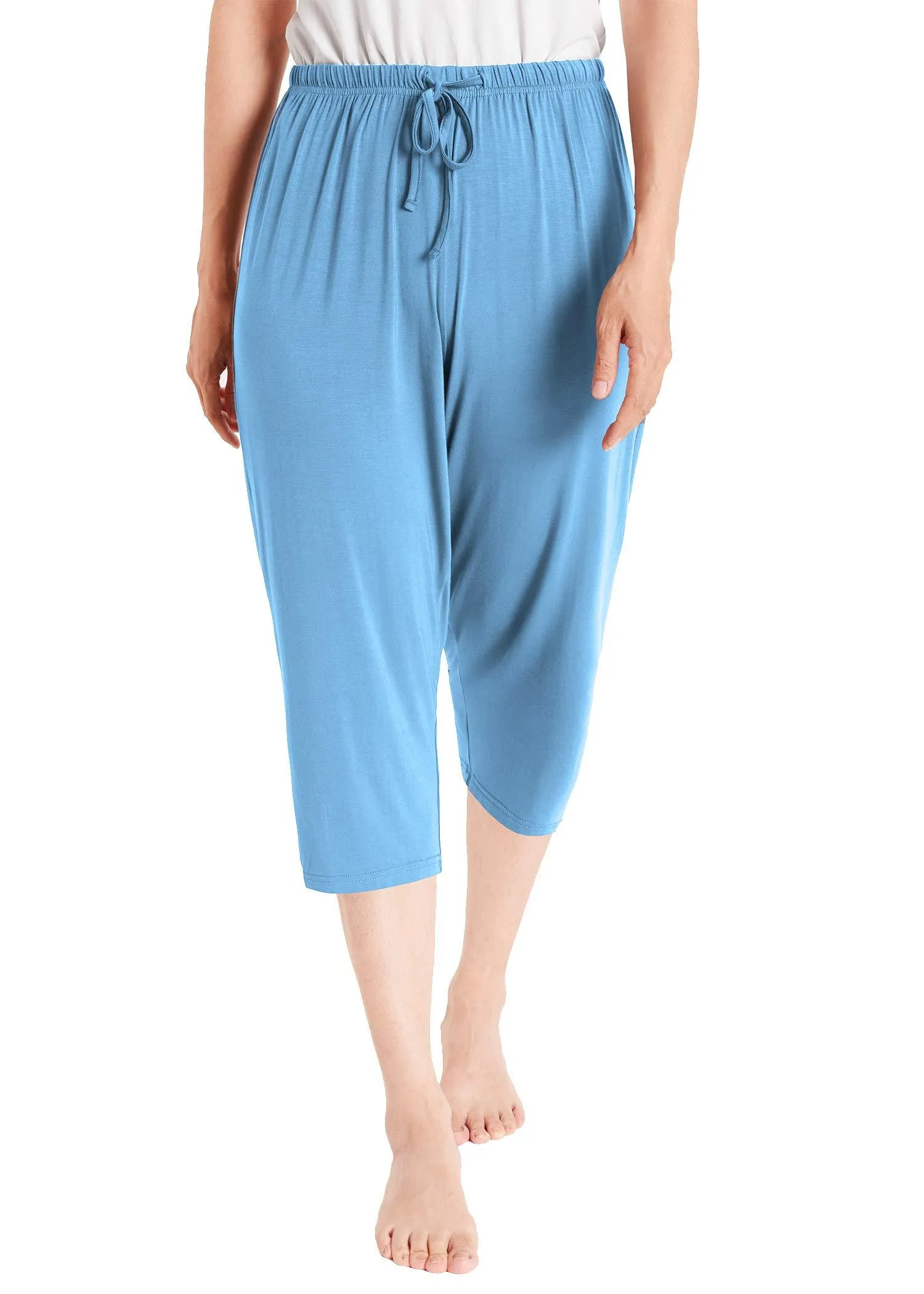 Women's Knit Bamboo Viscose Capri Pants