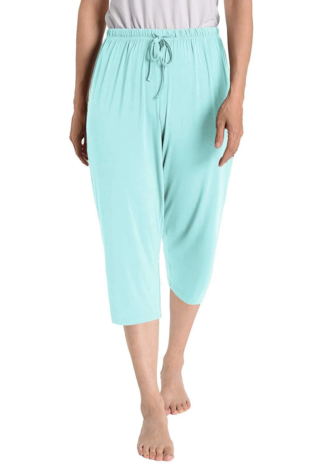Women's Knit Bamboo Viscose Capri Pants