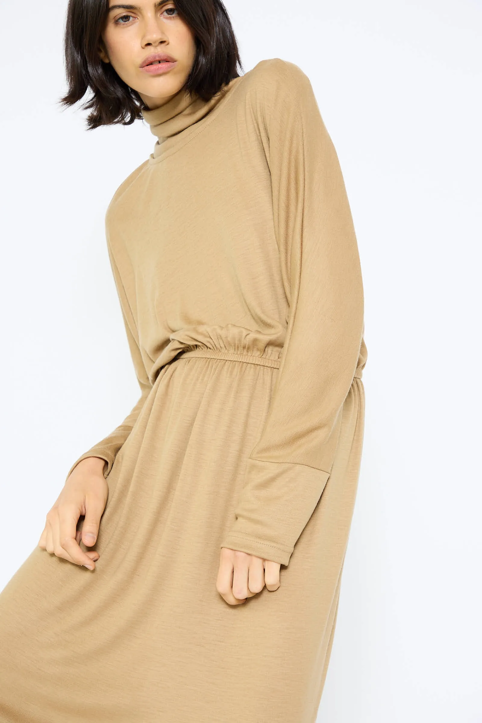 Wool I-Dress in Camel