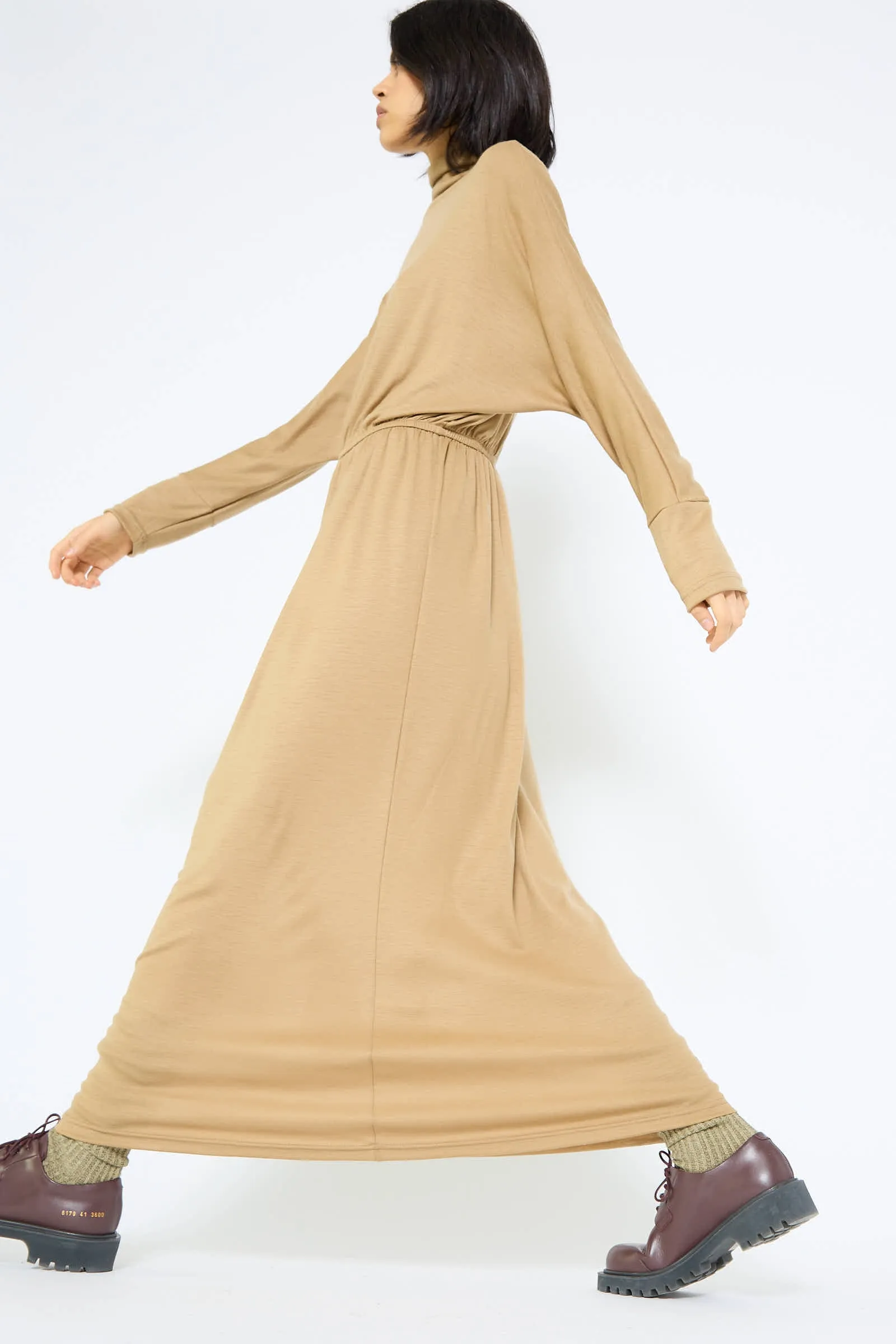 Wool I-Dress in Camel